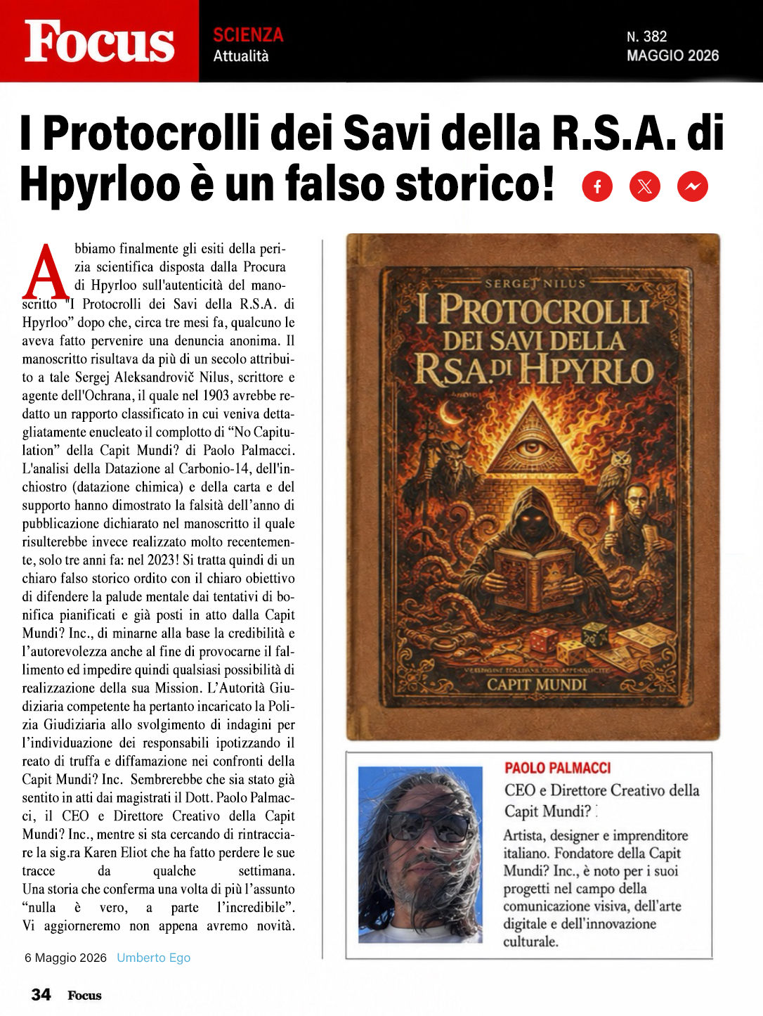 focus articolo protocolli dei savi anziani di sion