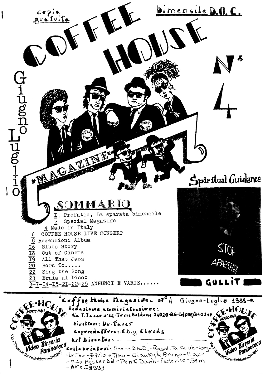 coffee house fanzine