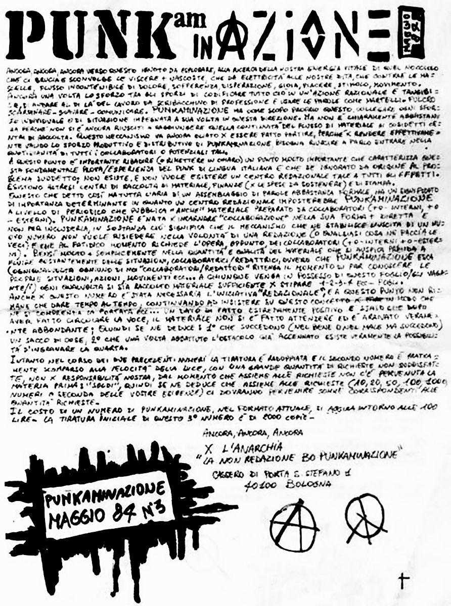 punkaminazione fanzine
