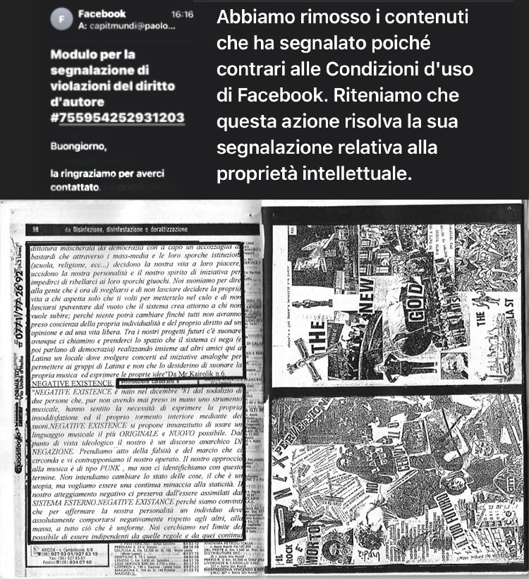 segnalazione facebook copyright vincenzo censi 1997 fuga da latina